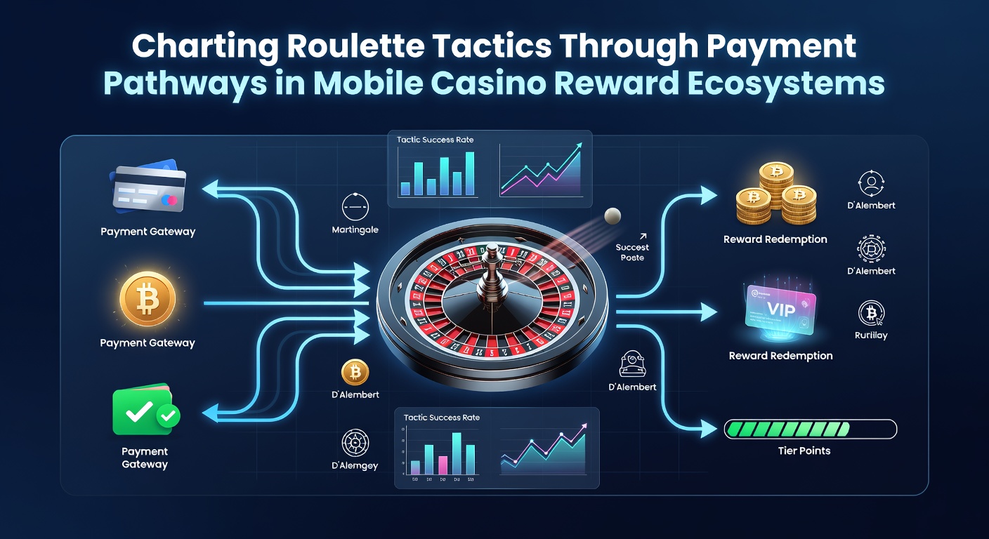 Mobile device displaying roulette wheel alongside payment method icons and reward tier progress bars