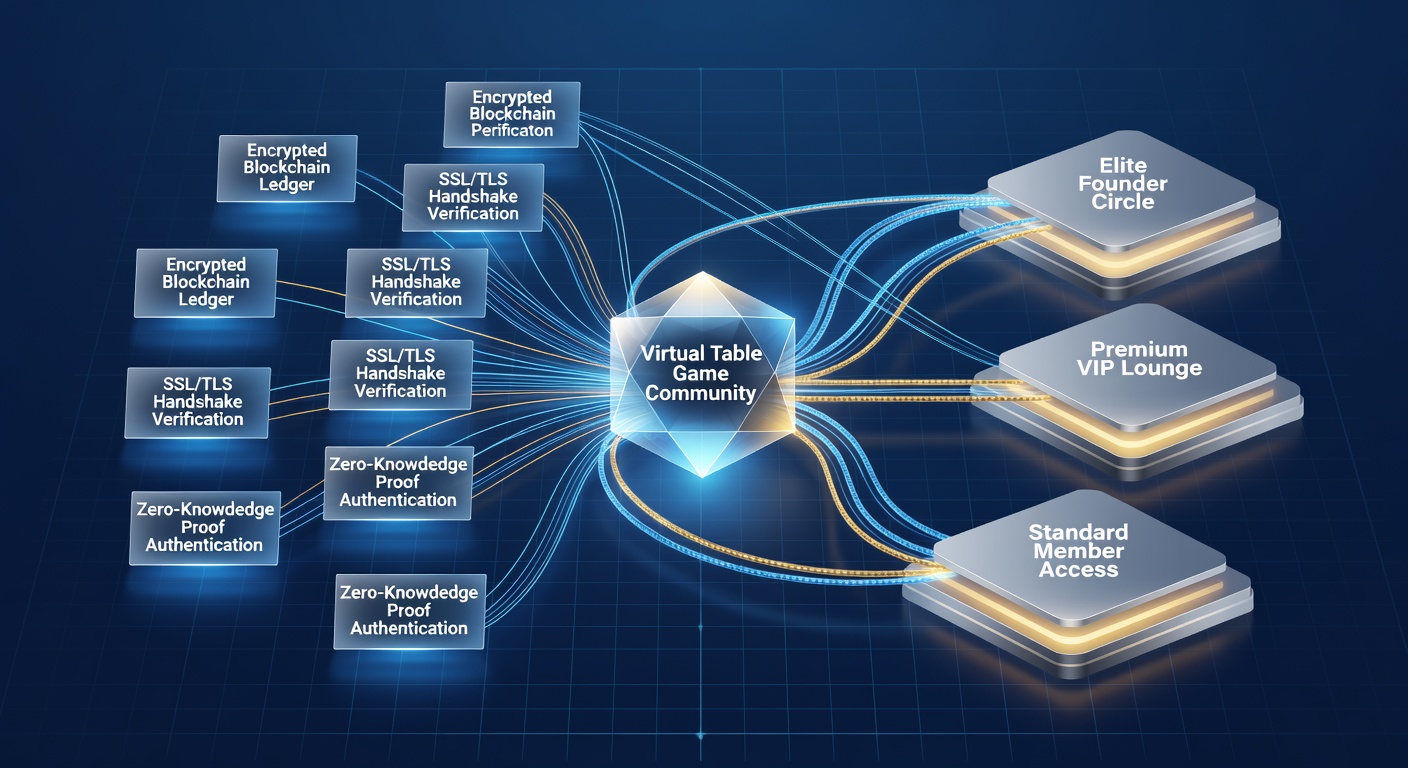 Secure transaction protocols visualized in virtual table game environments with layered access structures