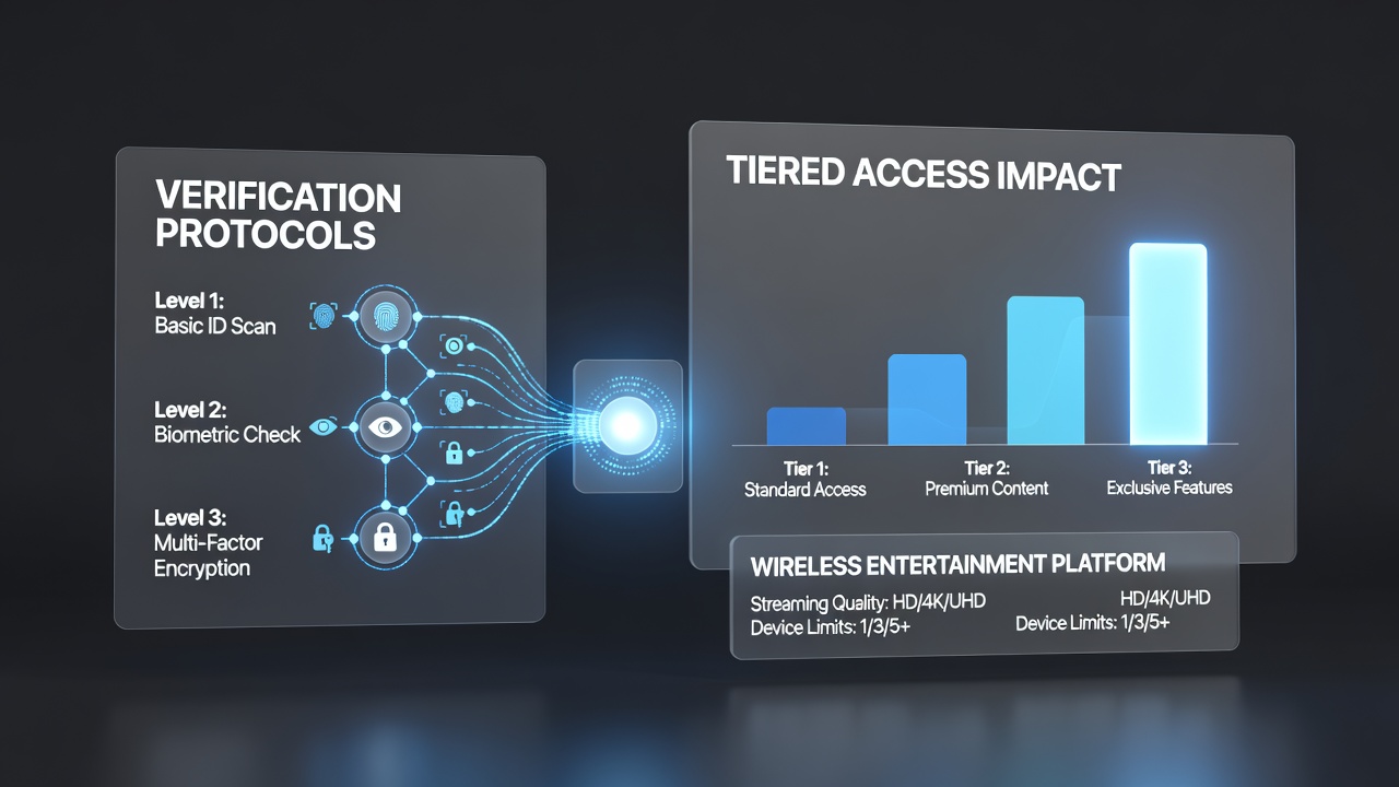 Mobile app dashboard displaying tier progression alongside verification status indicators