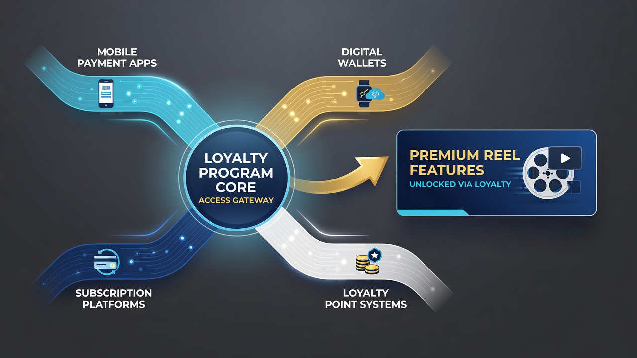 Diagram showing interconnections between secure payments and exclusive slot reel tiers