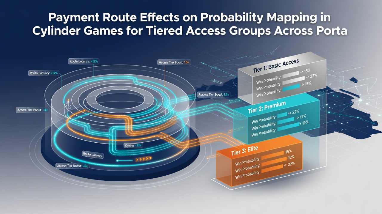 Flowchart illustrating tiered access groups and payment route impacts on live cylinder game probabilities